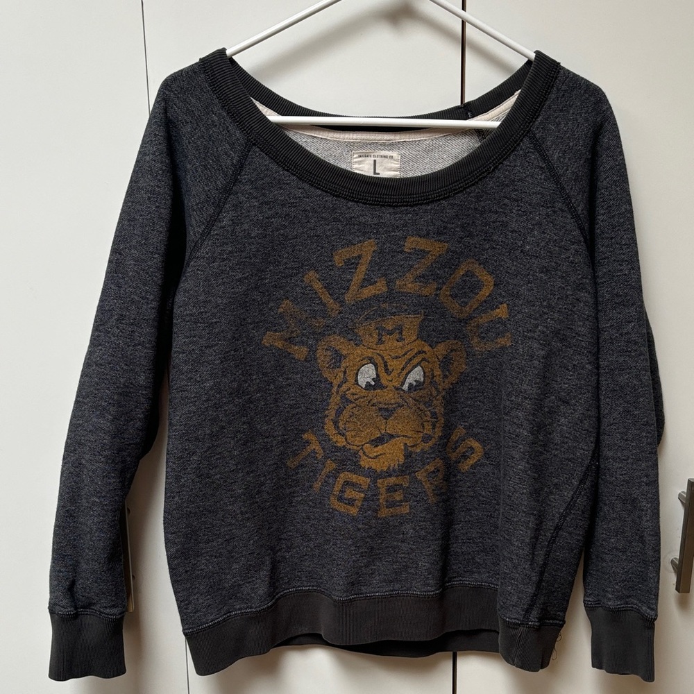 Mizzou Tigers Gray Sweatshirt sz L